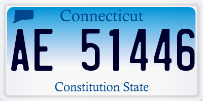 CT license plate AE51446