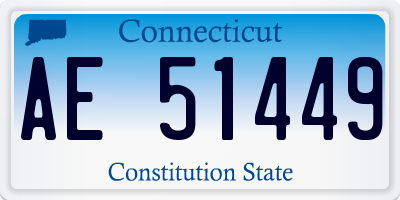 CT license plate AE51449