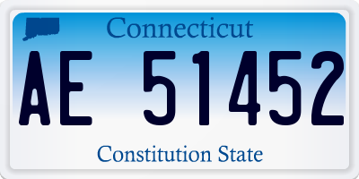 CT license plate AE51452