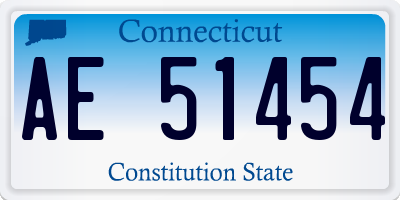 CT license plate AE51454