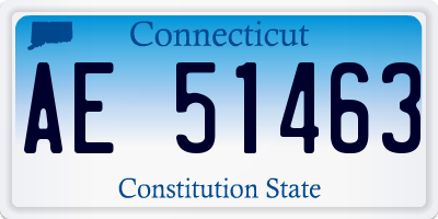 CT license plate AE51463