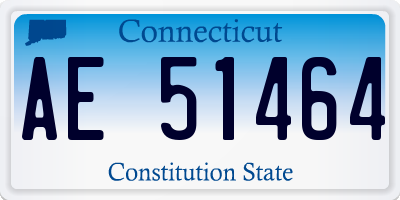 CT license plate AE51464