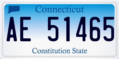 CT license plate AE51465