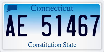 CT license plate AE51467