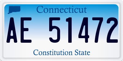 CT license plate AE51472