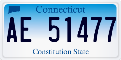 CT license plate AE51477