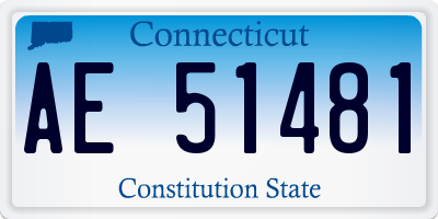CT license plate AE51481