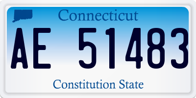 CT license plate AE51483