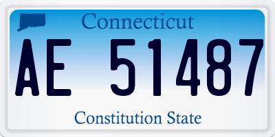 CT license plate AE51487