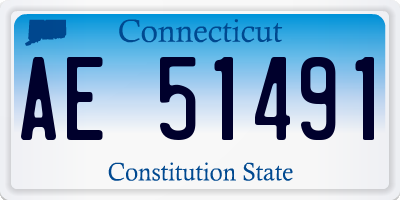 CT license plate AE51491