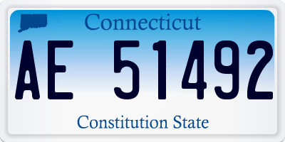 CT license plate AE51492