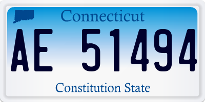 CT license plate AE51494