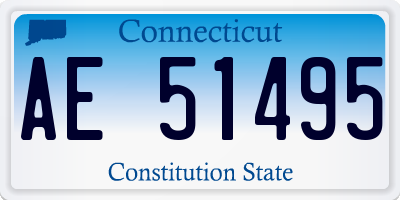 CT license plate AE51495