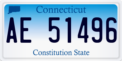 CT license plate AE51496