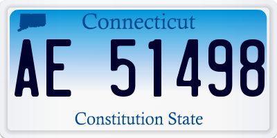 CT license plate AE51498