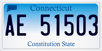CT license plate AE51503