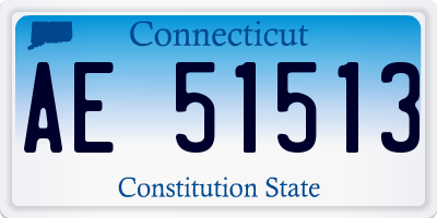 CT license plate AE51513