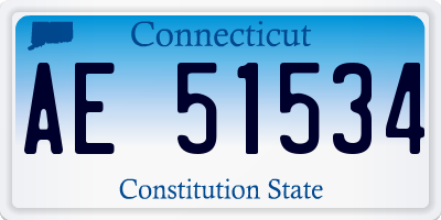 CT license plate AE51534