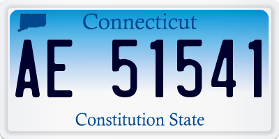 CT license plate AE51541