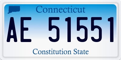 CT license plate AE51551
