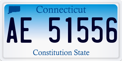 CT license plate AE51556
