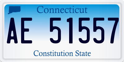 CT license plate AE51557
