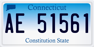 CT license plate AE51561