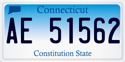 CT license plate AE51562