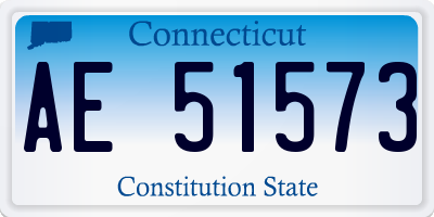 CT license plate AE51573