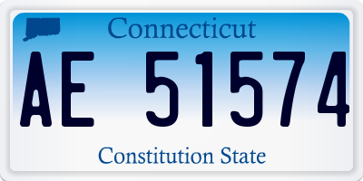 CT license plate AE51574