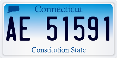 CT license plate AE51591