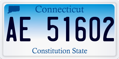 CT license plate AE51602