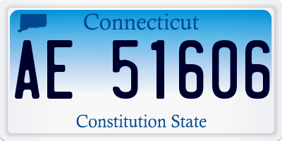 CT license plate AE51606
