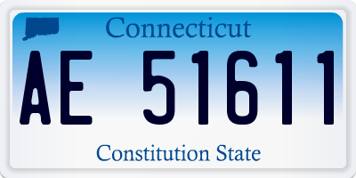 CT license plate AE51611