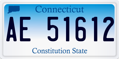 CT license plate AE51612