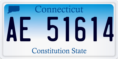 CT license plate AE51614