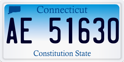 CT license plate AE51630