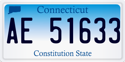 CT license plate AE51633