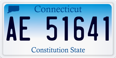 CT license plate AE51641