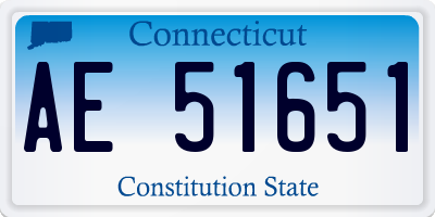 CT license plate AE51651