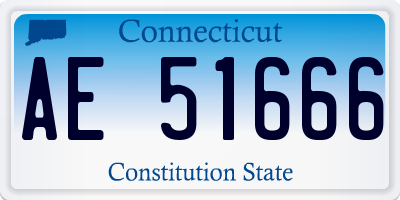 CT license plate AE51666