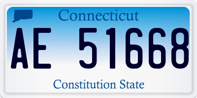 CT license plate AE51668