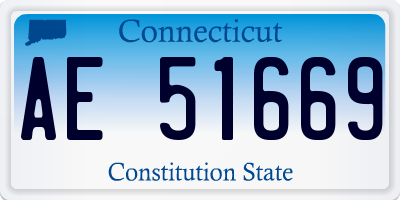 CT license plate AE51669
