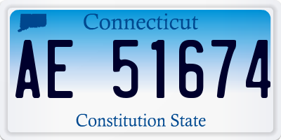 CT license plate AE51674