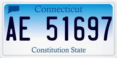 CT license plate AE51697
