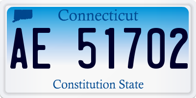 CT license plate AE51702