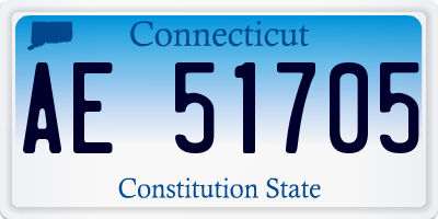 CT license plate AE51705