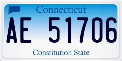 CT license plate AE51706