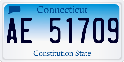 CT license plate AE51709