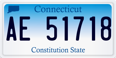 CT license plate AE51718
